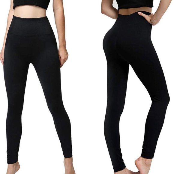 Hot 6 Pack! Women’s Fleece Lined Leggings High Waist Soft Stretchy Warm Assorted - Picture 11 of 14